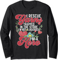 Its Not Hoarding I Rescue Yarns Trapped In The Store Quilter Long Sleeve Yarn Supply | Viral US Pick | Perfect for Cr...