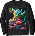 Yarn - Dragon Hoarding a Mountain of Yarn Long Sleeve Yarn Supply | Trending 2025 | Best Seller Choice