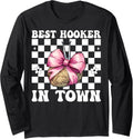Best Hooker in Town Crocheting Crocheter Knitting Yarn Girl Long Sleeve Yarn Supply | Trending 2025 | Best Seller Choice