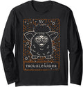 Furby Halloween Celestial Tarot Card Trouble Maker Outline Long Sleeve Apparel | Trending 2025 | Must-Have Style