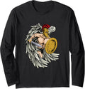 Warrior Angel Saint Michael Spartan Character Long Sleeve Apparel | Viral Streetwear Style
