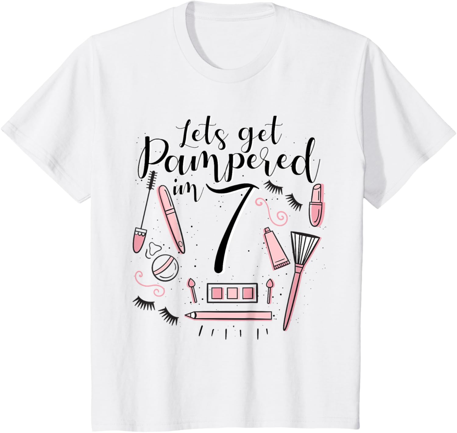 Kids 7 Year Old Spa Birthday Shirt Girls Pampered Day 7th Gift T-Shirt | Top Conversion Title | Perfect Gift Choice
