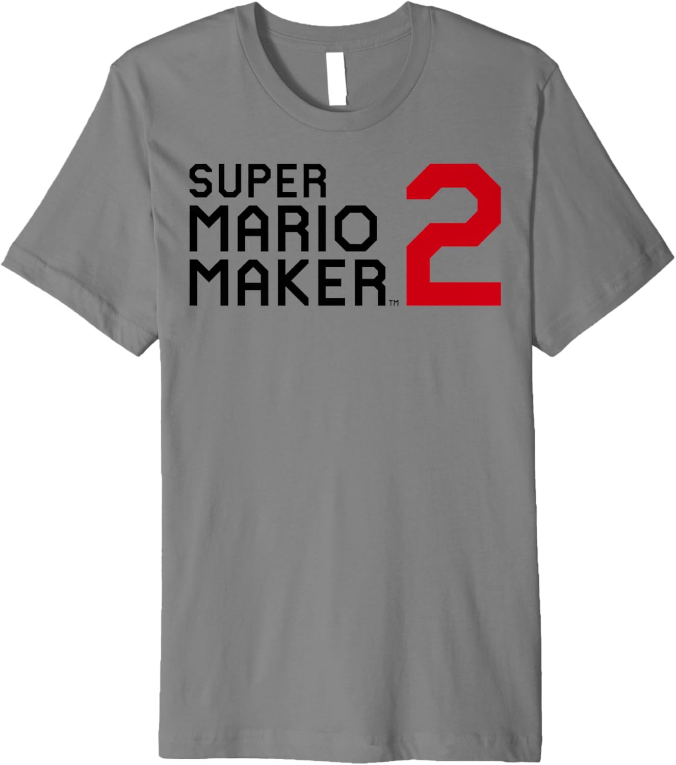 Super Mario Maker 2 Block Text Game Logo Premium Apparel | High Search Volume | Comfort Daily Wear