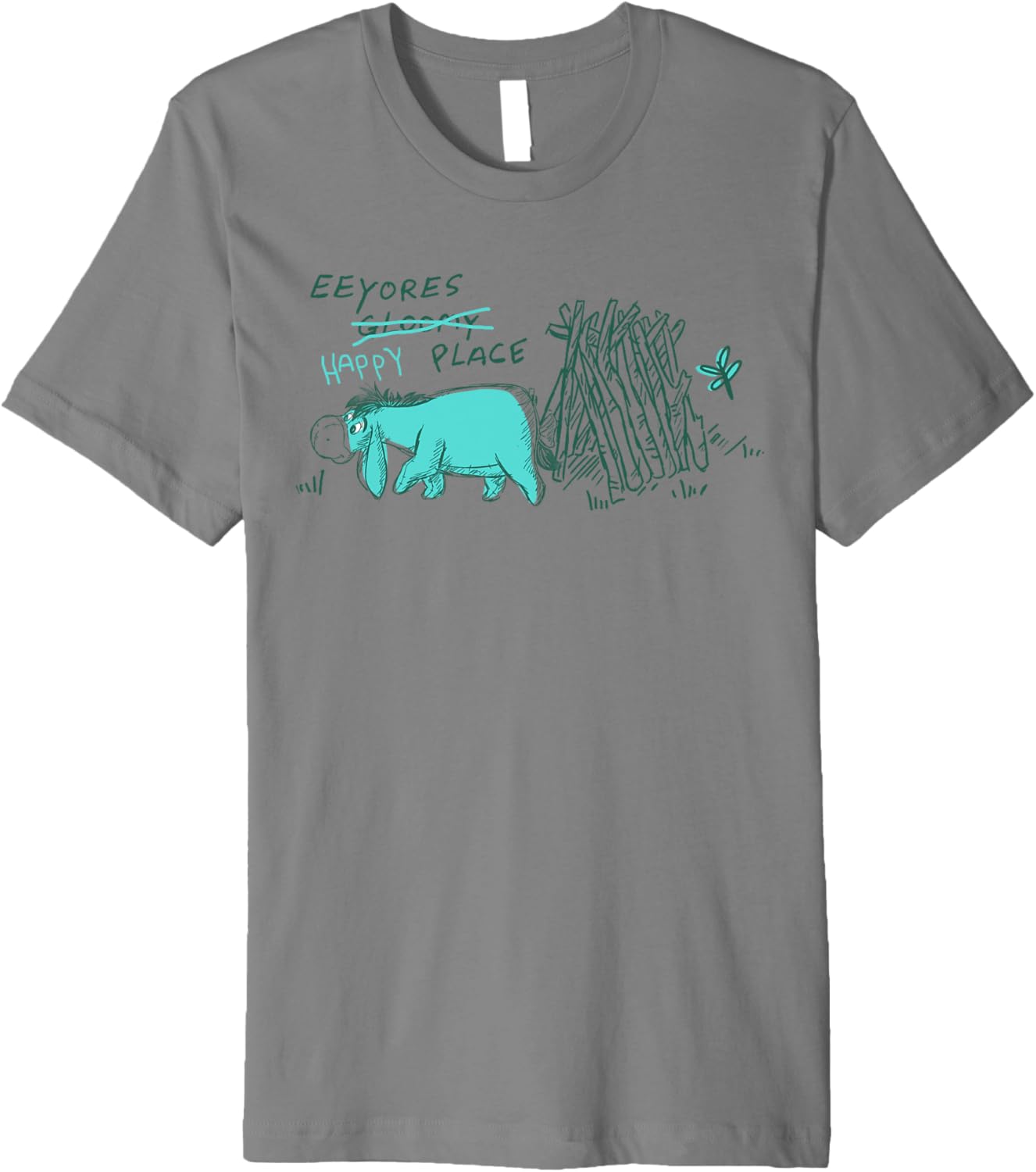 Disney Winnie the Pooh Eeyore u2019s Happy Place Premium Apparel | US Viral Pick | Daily Wear Essential
