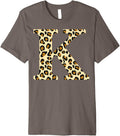 monogram name initial letter K cheetah skin print pattern Premium Apparel Trending US US Top Pick