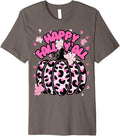 Girls Cute Happy Fall Y all Pink Cheetah Halloween Pumpkin Premium Apparel Streetwear Style Best Seller Look