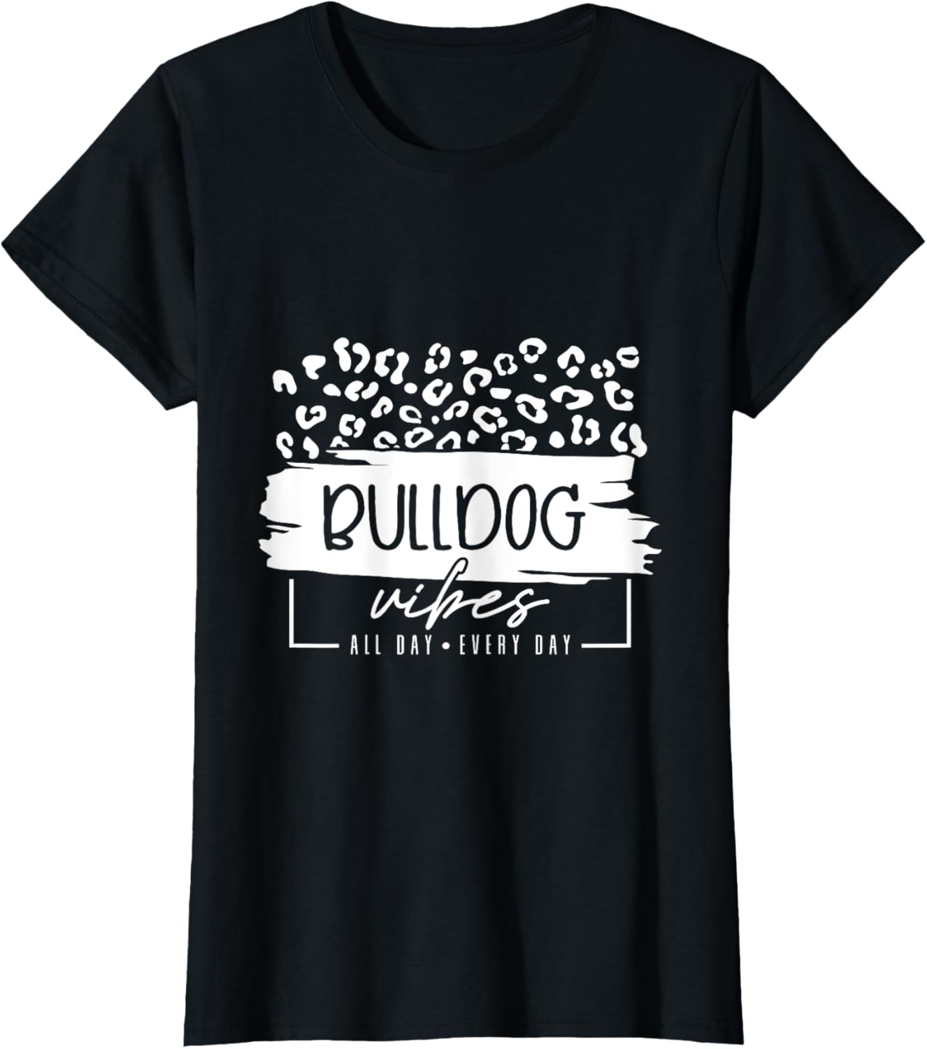 Bulldog Vibes Only Cheetah Leopard School Sports Team Spirit Apparel High Search Demand Gift Ready