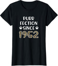 Womens Purrfection Since 1952 69th Birthday Leopard Cheetah Print Apparel High Search Demand Gift Ready
