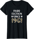 Purrfection Since 1951 70th Birthday Leopard Cheetah Print Apparel Trending US Hot Right Now