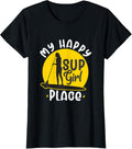 Womens Sup Girl Paddleboard My happy Place Apparel | High Search Volume | Daily Wear Essential