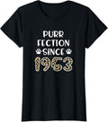 Purrfection Since 1953 68th Birthday Leopard Cheetah Print Apparel Streetwear Style Fan Favorite