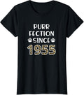 Purrfection Since 1955 66th Birthday Leopard Cheetah Print Apparel High Search Demand Fan Favorite
