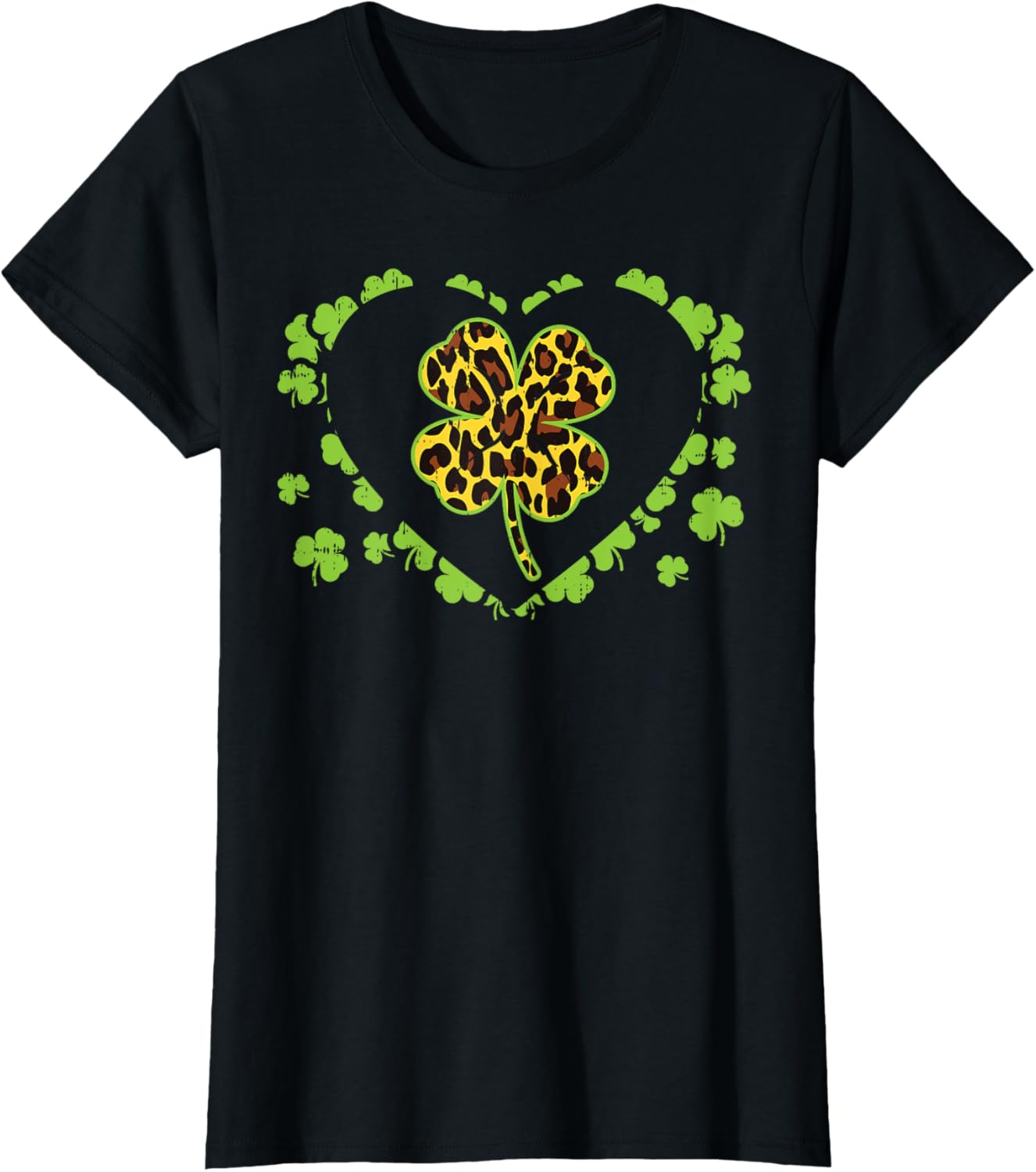 Leopard Print Shamrock Heart Cheetah St Patricks Day Women Apparel High Search Demand US Top Pick