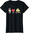 Womens Realtor Peace Love Real Estate Home Matchmaker Apparel | Premium Quality | Aesthetic Fit