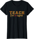 Cute Teach Love And Inspire Leopard Cheetah Teacher T Shirt for Women Girls Kids T Shirt Viral TikTok Find Gift Ready