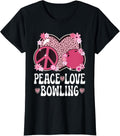 Peace Love Bowling Lover Outfit Cheetah Print Women Bowling Apparel High Search Demand Hot Right Now