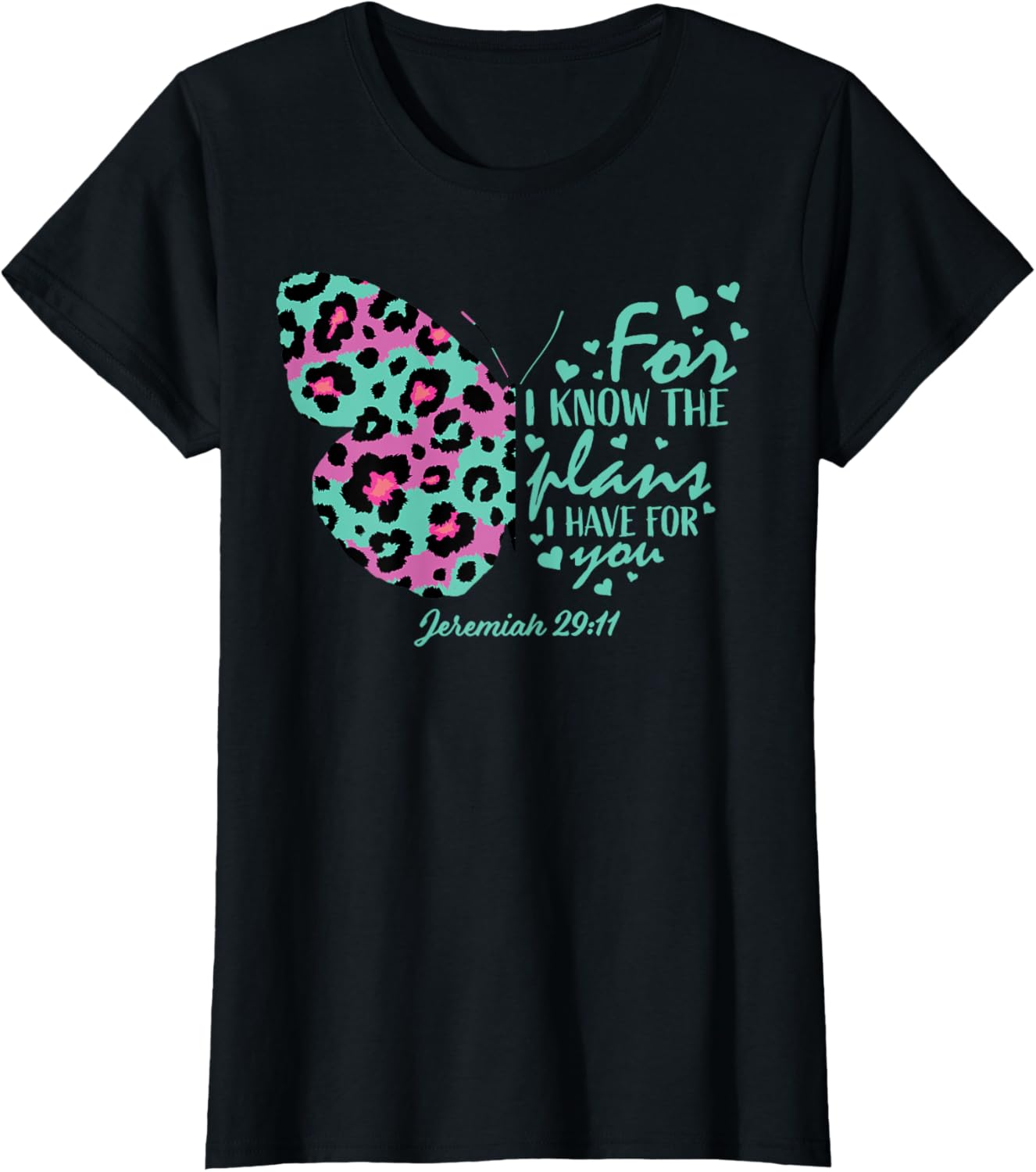 Butterfly Cheetah Print Christian Jeremiah 29 11 Bible Verse Apparel Viral TikTok Find Best Seller Look