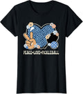 Peace Love Pickleball Lover Outfit Cheetah Print Pickleball Apparel Streetwear Style Best Seller Look