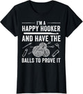 Womens I'm A Happy Hooker Funny Crochet Knitting Yarn Hook Crafting Yarn Supply | Premium Quality | Best Seller Choice