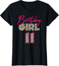 11th Birthday Girl Leopard 11 Years Old Apparel Premium Print Best Seller Look