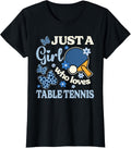 Just A Girl Who Loves Table Tennis Cheetah Print Ping Pong Apparel Comfort Fit Best Seller Look
