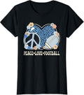 Peace Love Football Lover Outfit Cheetah Print Girl Football Apparel Premium Print Best Seller Look
