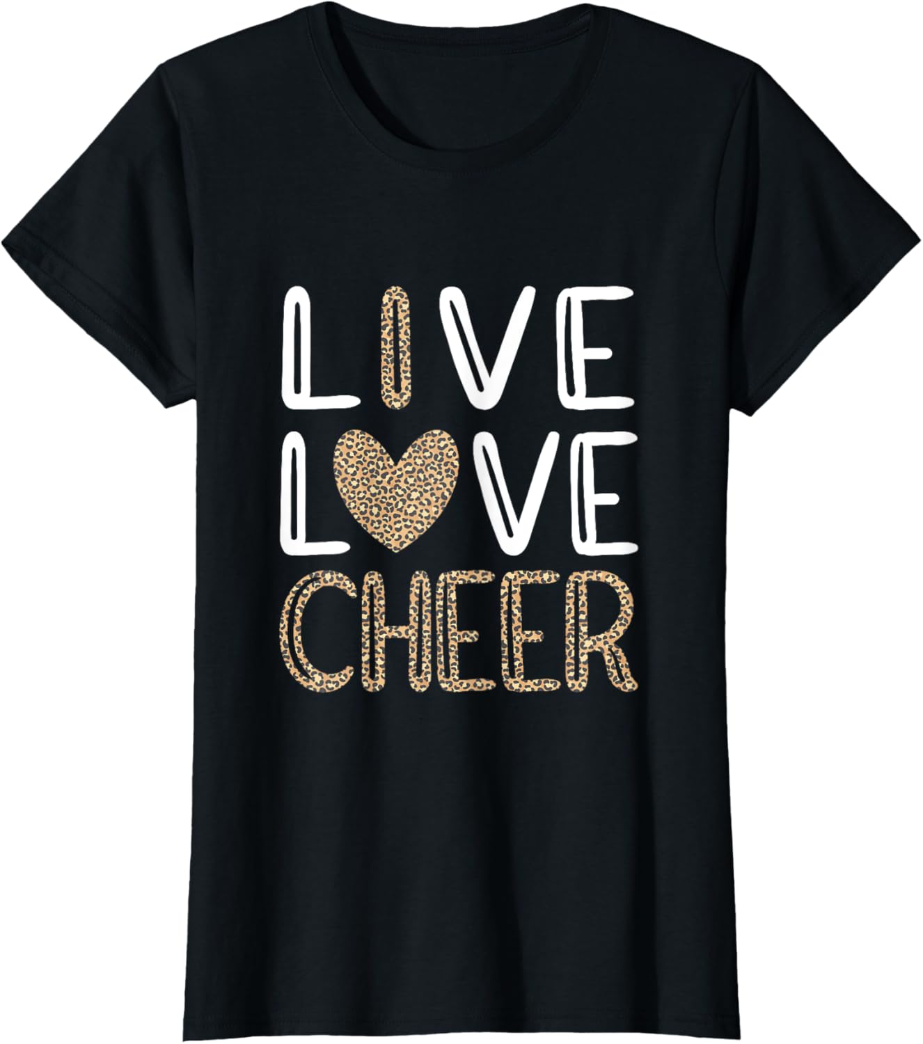 Funny Cheerleading Girls Leopard Cheetah Print Love Cheer Apparel Premium Print Gift Ready