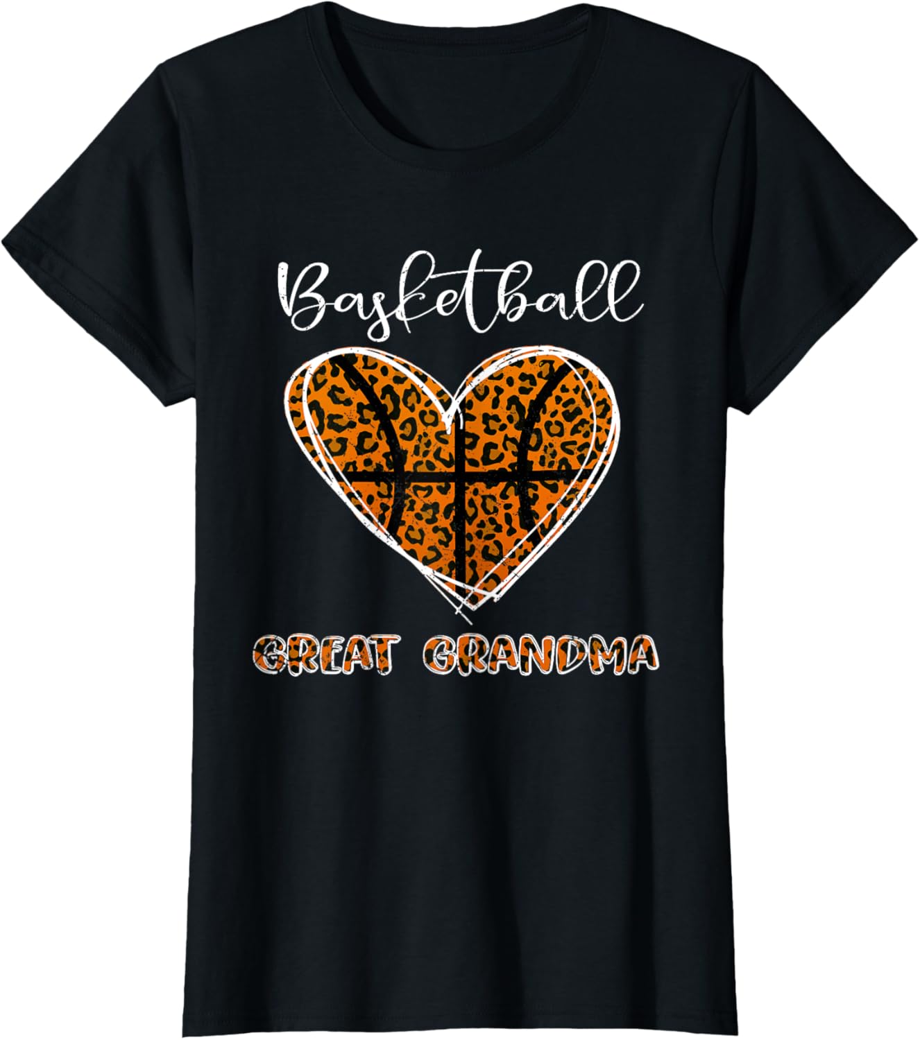 Womens Basketball Great Grandma Top Heart Cheetah Leopard Grandma Apparel Streetwear Style Best Seller Look