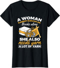 Womens Woman Survives On Books Yarn Knitting Crochet Yarn Supply | High Search Volume | Perfect for Crafters