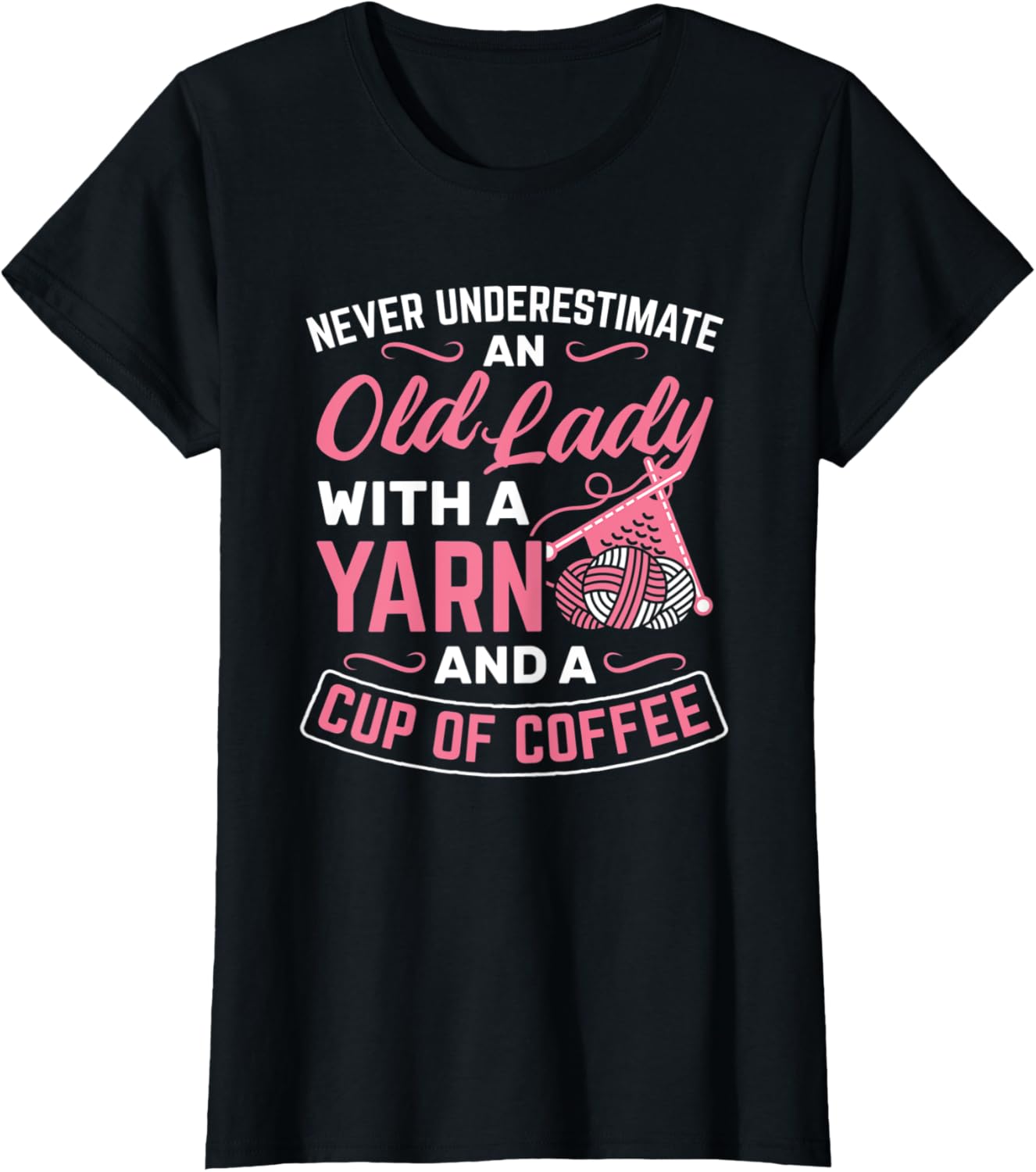 Womens Old Lady Yarn Cup Of Coffee Knitter Knitting Crochet Yarn Supply | Premium Quality | Best Seller Choice