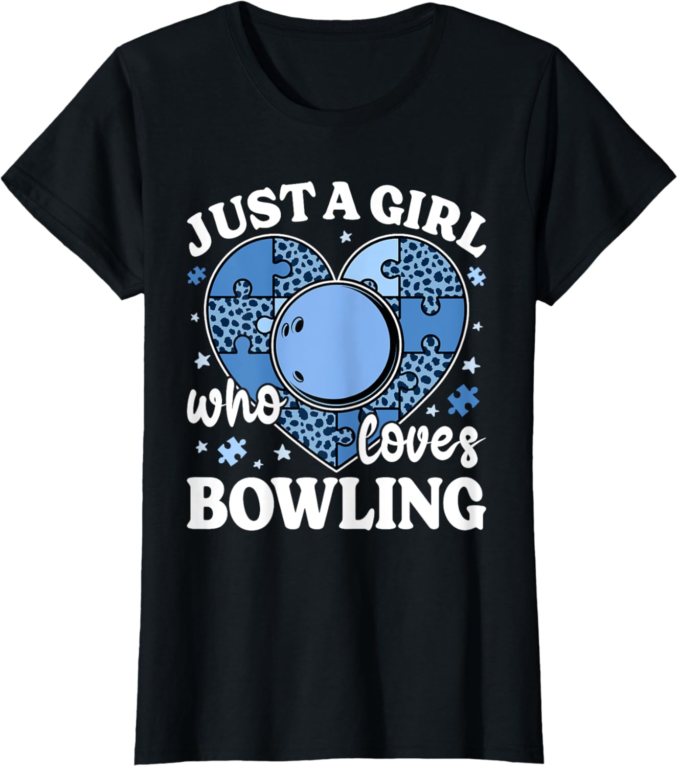 Just A Girl Who Loves Bowling Cheetah Print Girls Bowling Apparel Streetwear Style US Top Pick
