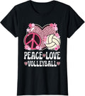 Peace Love Volleyball Lover Outfit Cheetah Print Volleyball Apparel Viral TikTok Find Fan Favorite