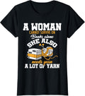 A Woman Cannot Survive On Books Alone She Also Needs Yarn A Yarn Supply | Viral US Pick | Best Seller Choice