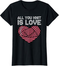 Knitting Knitter All You Knit Is Love Yarn Valentine's Day Yarn Supply | Viral US Pick | Perfect for Crafters