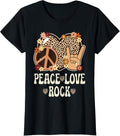 Peace Love Rock And Roll Cheetah Print Women Rock Outfit Apparel Streetwear Style Everyday Wear