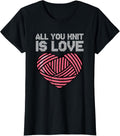 Knitting All You Knit Is Love Yarn Valentine's Day Grunge Yarn Supply | Viral US Pick | Best Seller Choice