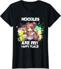 Noodles Are My Happy Place Anime Girl Loves Ramen Apparel | Bestseller Style | Daily Wear Essential