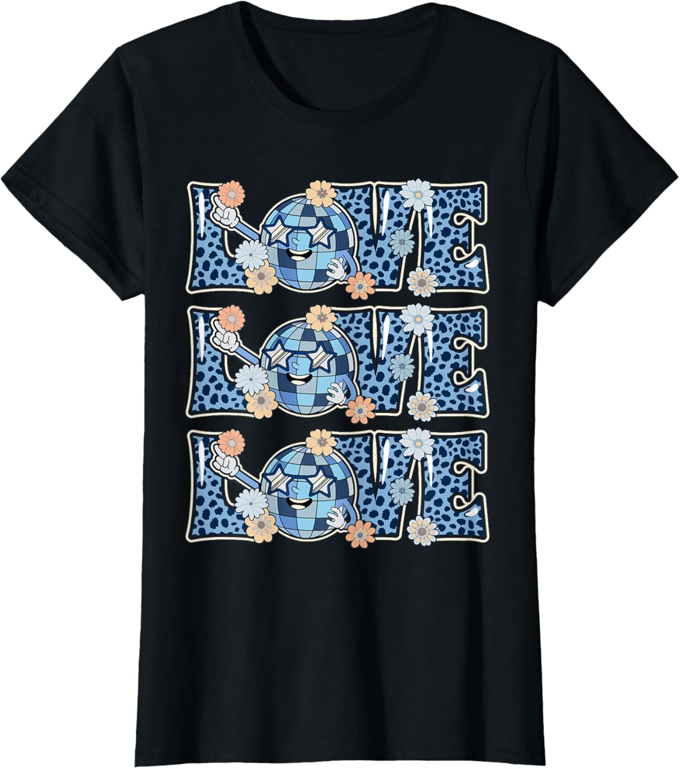 Love Disco Outfit Women Teen Girl 70s Costume Cute 70s Disco T Shirt Premium Print Best Seller Look