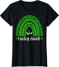 Lucky Aunt Shirt Leopard Print Rainbow Unicorn Patrick s Day T Shirt Premium Print Gift Ready