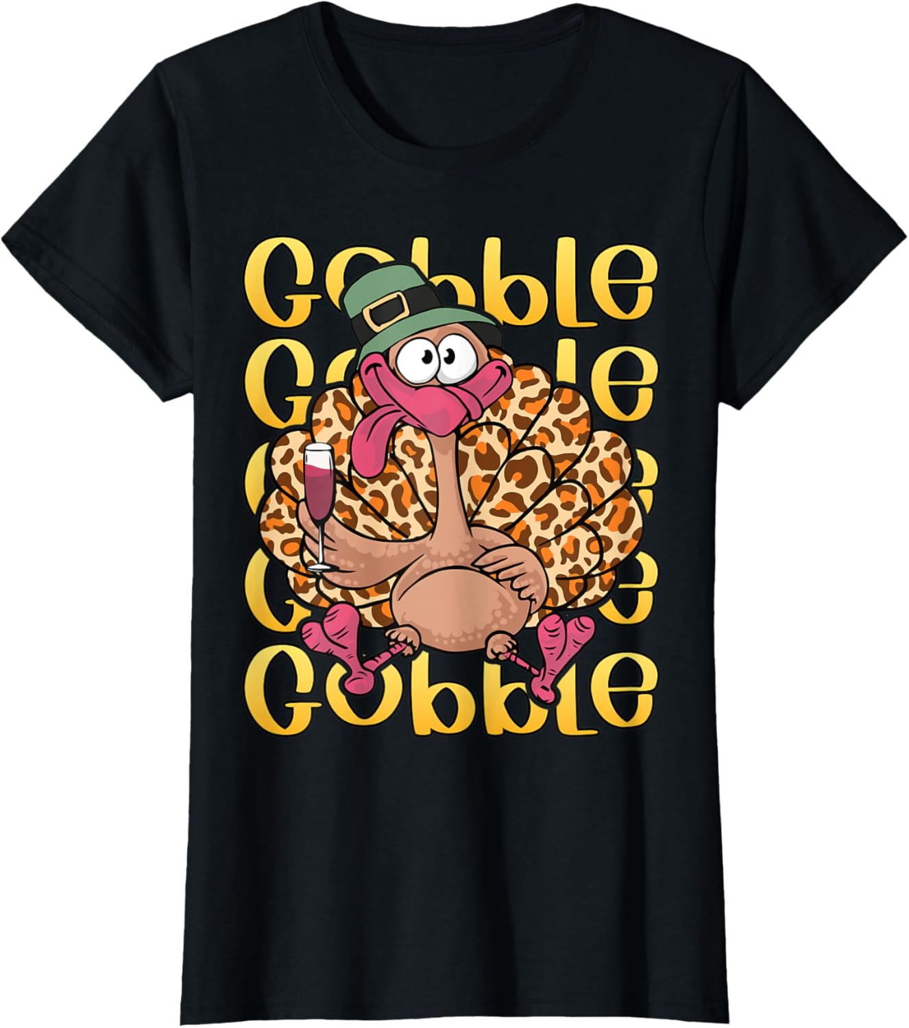 Womens Thanksgiving Gobble Gobble Shirt For Women Cheetah Turkey T Shirt Trending US Hot Right Now