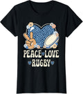 Peace Love Rugby Lover Outfit Cheetah Print Women Girl Rugby Apparel Viral TikTok Find Best Seller Look