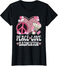 Peace Love Badminton Lover Outfit Cheetah Print Badminton Apparel High Search Demand Fan Favorite