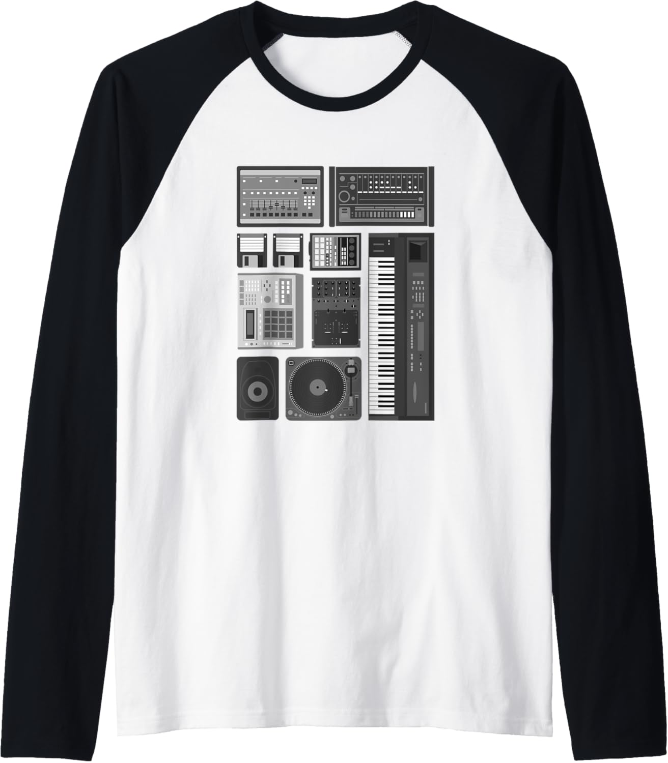 Old School Hip Hop Rap Music Beat Maker T-Shirt Raglan Baseball Tee T-Shirt | High Search Volume | Aesthetic Fit