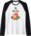 I'm Ok Crochet And Knitting Funny Crocheting Yarn T-Shirt Raglan Baseball Tee T-Shirt | Trending 2025 | Best Seller C...