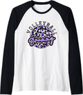 Leopard Cheetah Volleyball Purple Grammy Shirt Womens Trendy Raglan Baseball Tee T Shirt Viral TikTok Find Hot Right Now