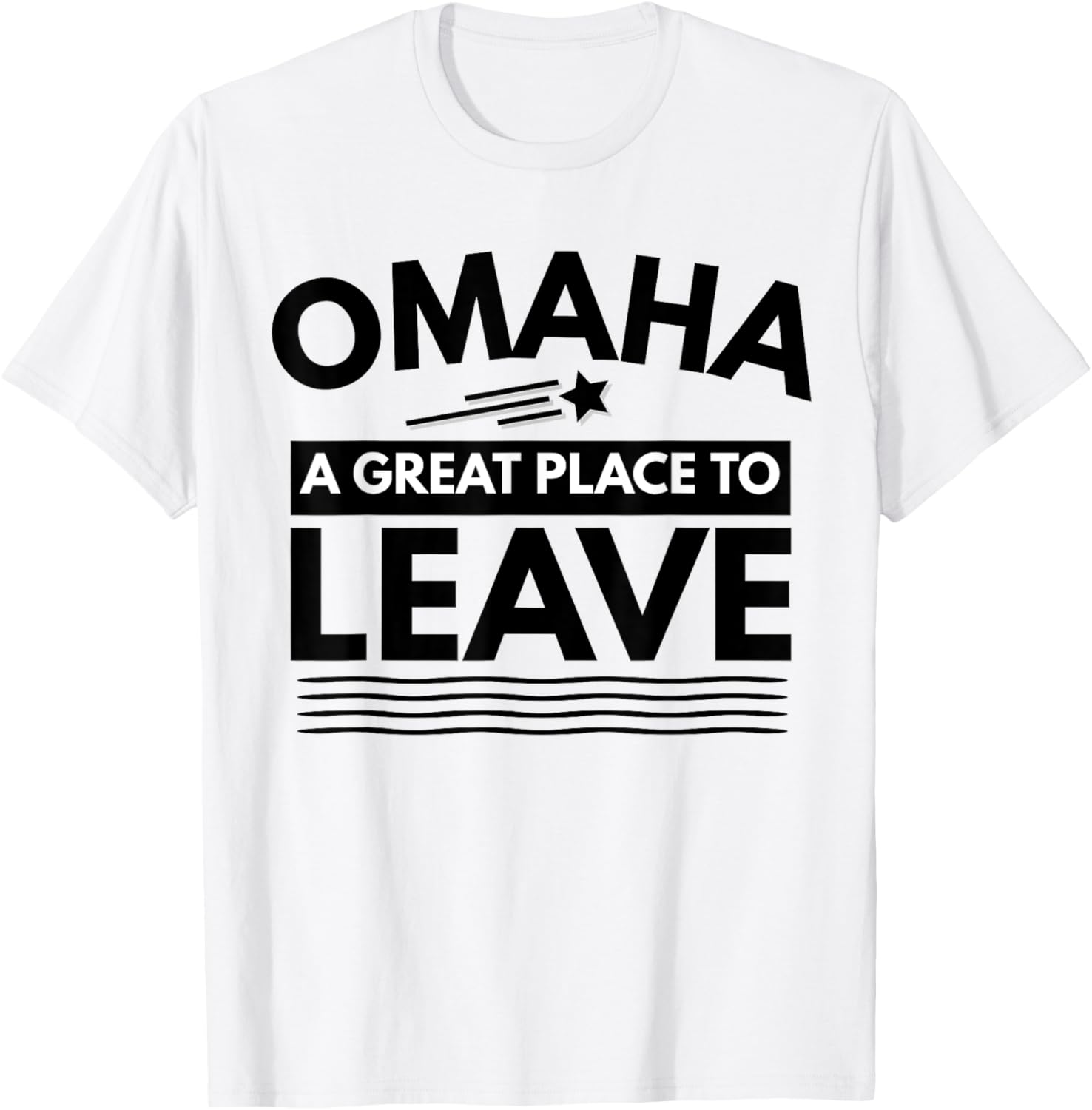 Funny Omaha A Great Place To Leave Omaha Sarcasm T-Shirt T-Shirt | Google Shopping Optimized | Top Rated Comfort