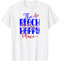 The Beach Is My Happy Place Tropical Summer Vacation Apparel | Google Shopping Optimized | Customer Favorite