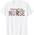 Emergency Nurse Leopard Print ER Nurse Nursing School Women Apparel Streetwear Style US Top Pick