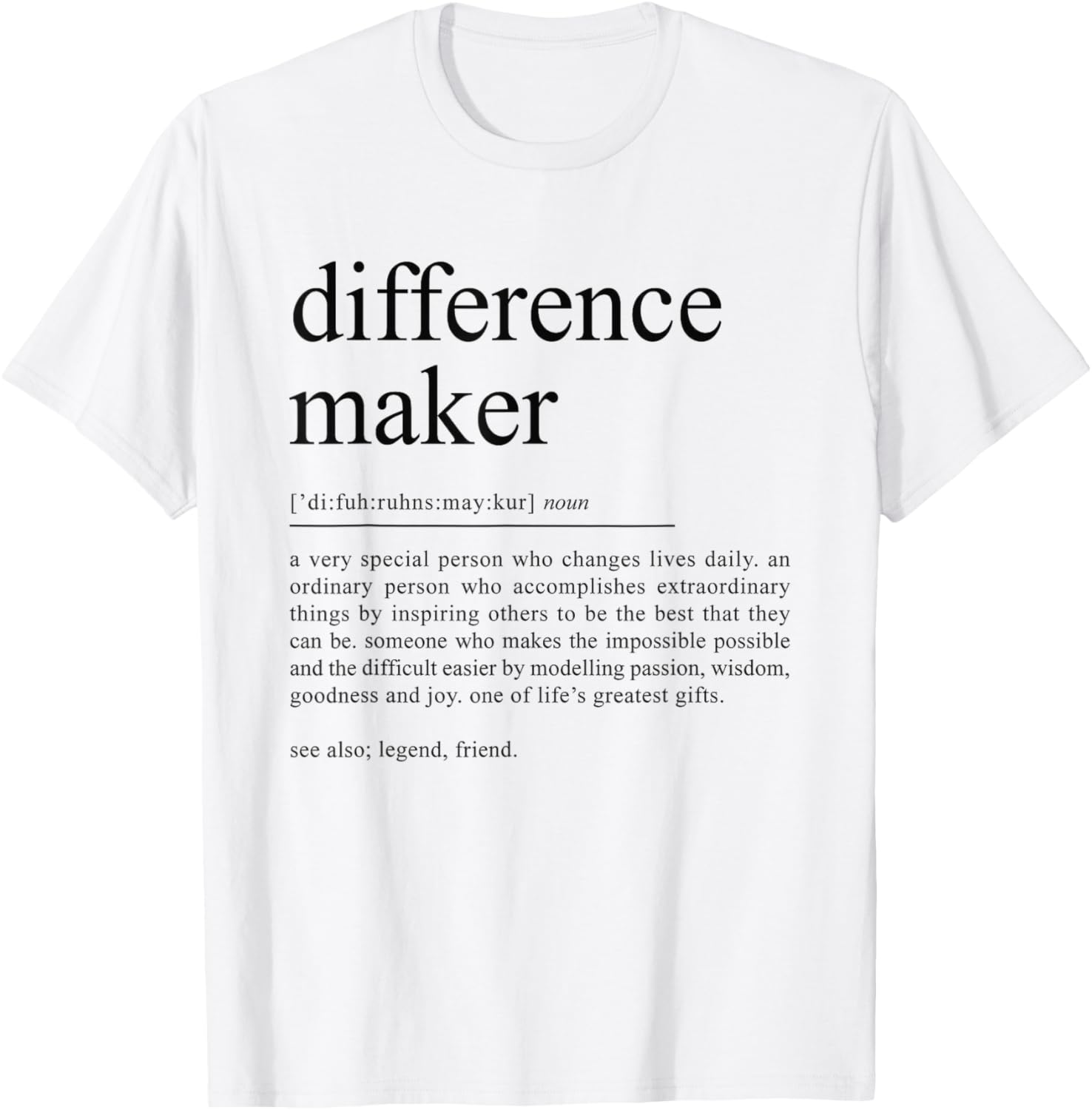 Funny Difference Maker quote definition Apparel | US Viral Style | Comfort Daily Wear