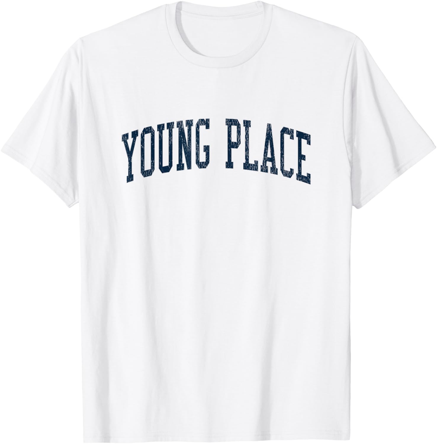 Young Place NM Vintage Athletic Sports JSN2 Navy Print Apparel | Trending 2025 | Daily Wear Essential